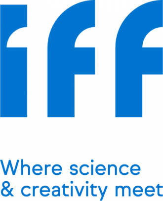 Logo from IFF. The letters &#39;IFF&#39; are shown in a thick, blue font. Under the name is the slogan &#39;Where Science &amp; Creativity Meet&#39; in a smaller, also blue letter style.